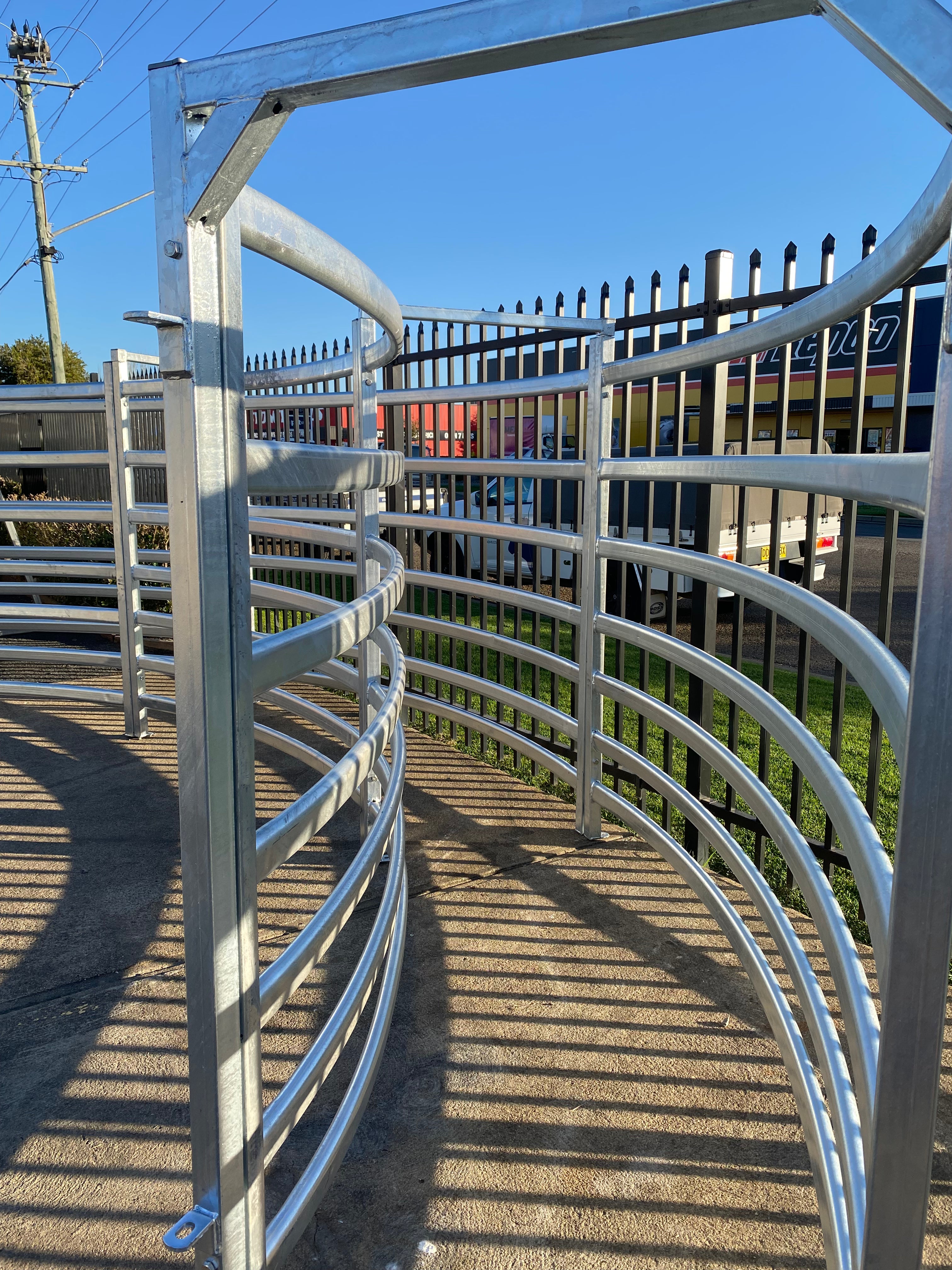 Cattle 6m diameter curved race HOT DIPPED GAL