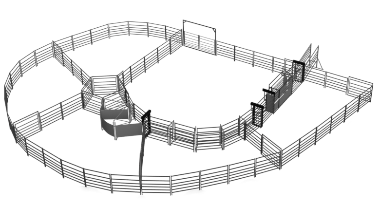 200 Head Cattle Yard with Safety Force