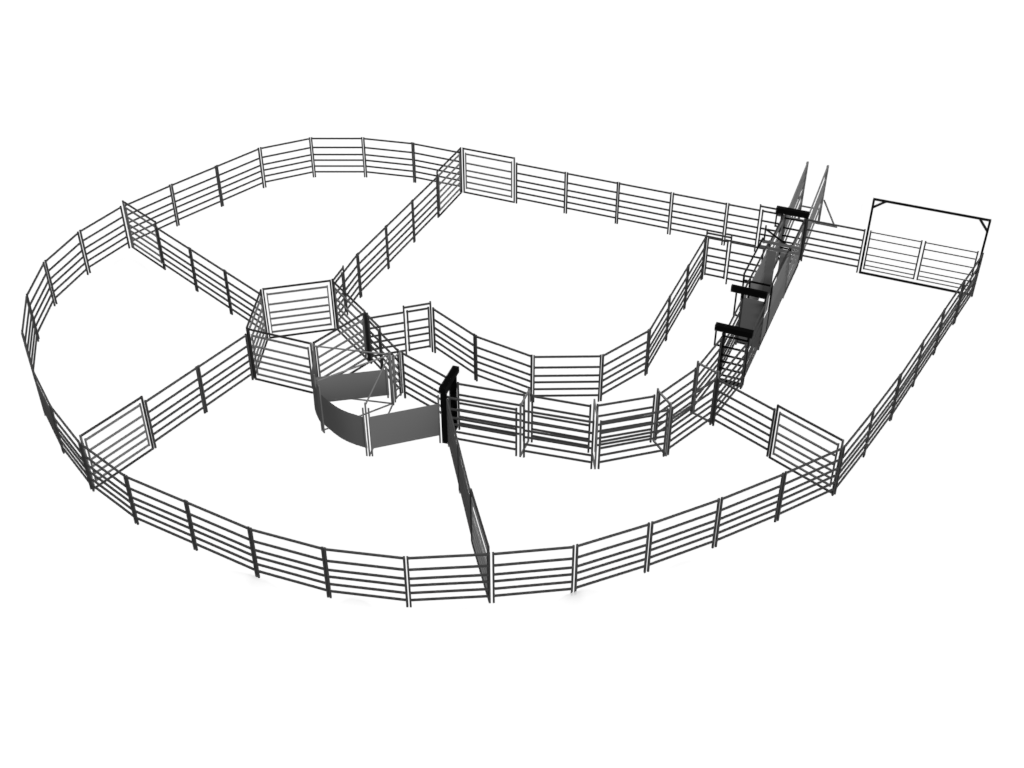 200 Head Cattle Yard with Safety Force